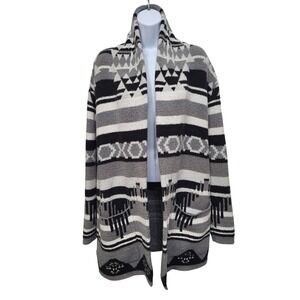 Idyllwind Miranda Lambert Womens Large Gray Southwestern Open Front Cardigan L